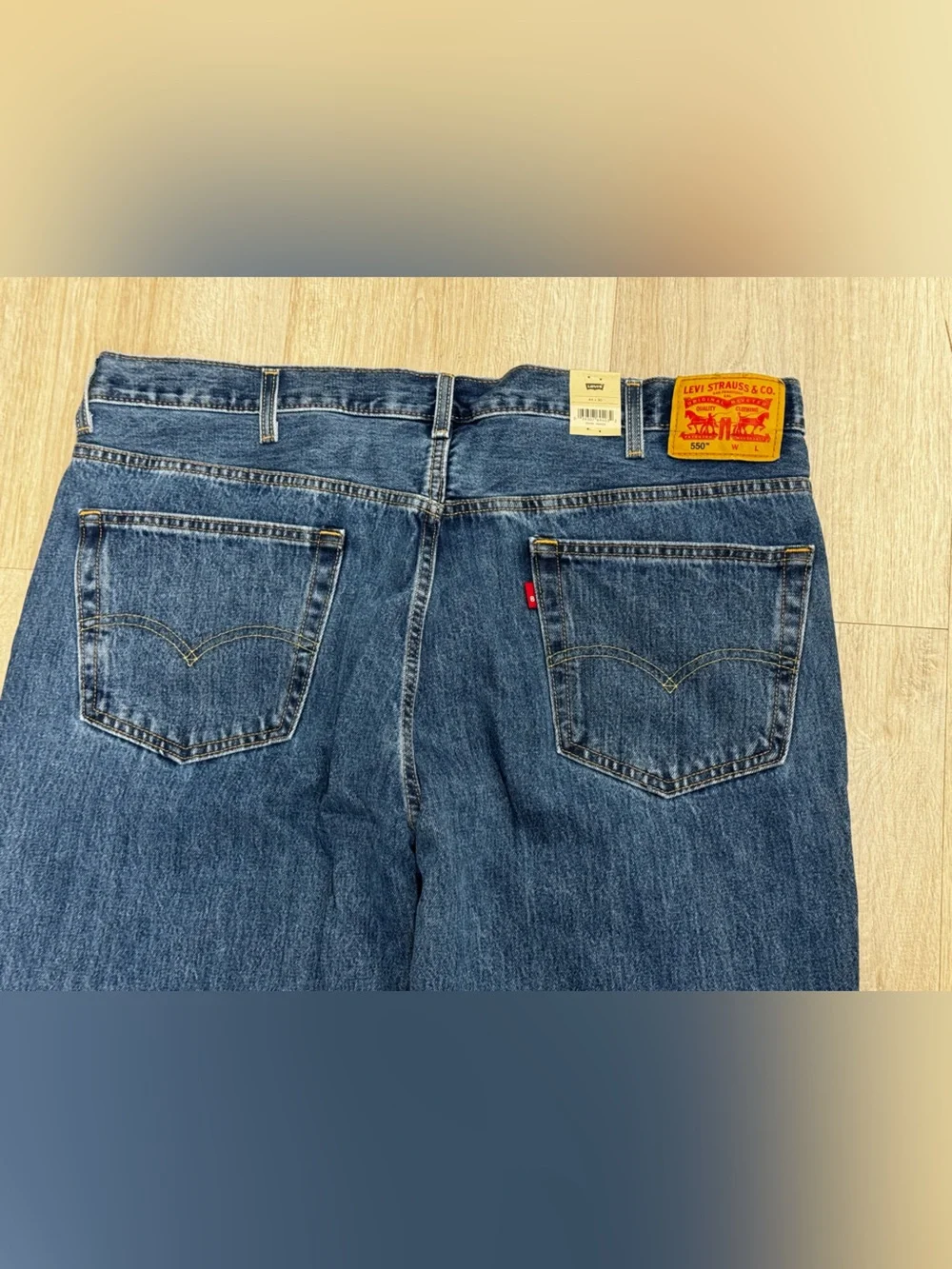 Levi’s 550 Relaxed Fit Jeans Mens 44x30 Dark Denim Tapered Leg Classic R TAB